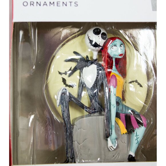 Hallmark Jack Skellington and Sally Tombstone Moon Ornament NEW - Picture 2 of 6